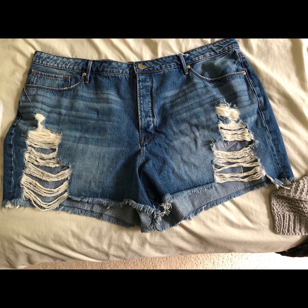 Good American Ripped Shorts